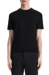 Theory Sarior Short-sleeve Sweater In Light Bilen In Black