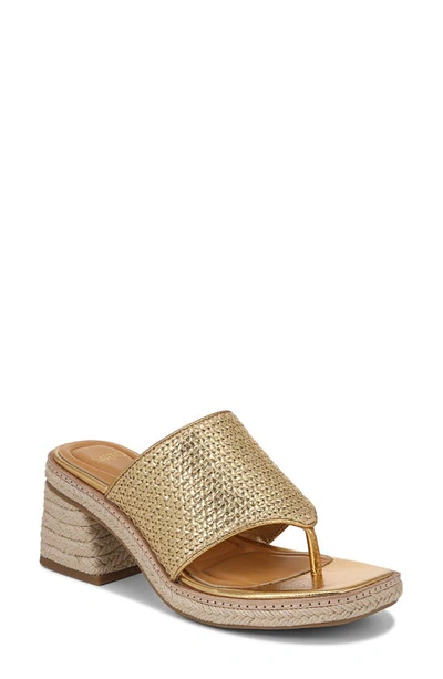 Sarto By Franco Sarto Ferrara Espadrille Platform Sandal In Gold