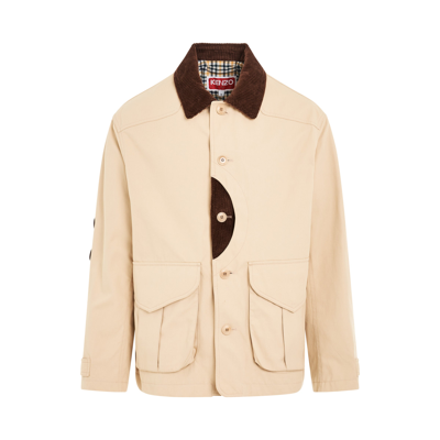 Kenzo Tiger Patch Hunting Jacket In Neutral