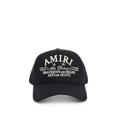 Amiri Trucker Hat With Arts District Embroidery In Black
