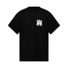 Amiri Black Crewneck T-shirt With Logo Print On The Front And Logo Lettering On The Rear In Cotton Man