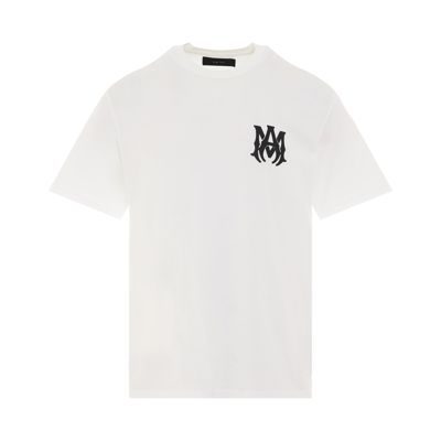 Amiri “ma”棉质平纹针织t恤 In White