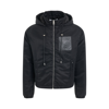 LOEWE LEATHER PATCH HOODED JACKET