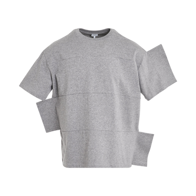 Loewe Distorted Cotton-blend Jersey T-shirt In Grey