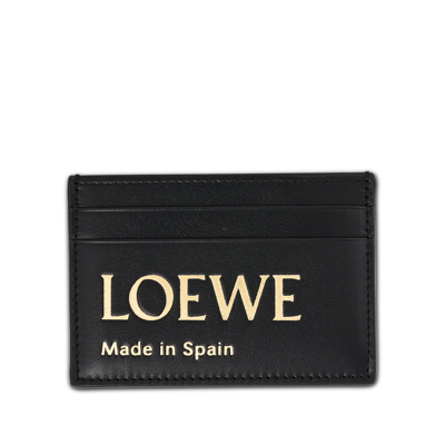 Loewe Logo压纹皮质卡夹 In Black