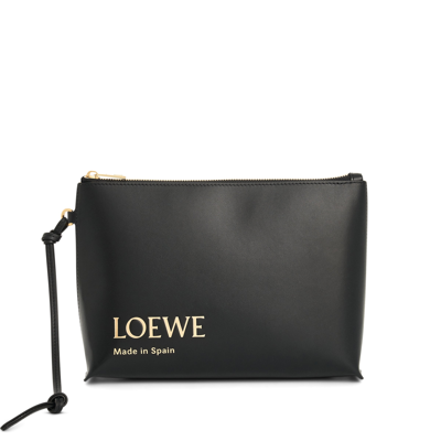 Loewe Embossed T-pouch In Black