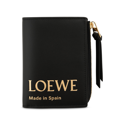 Loewe Embossed Slim Zip Wallet In Black