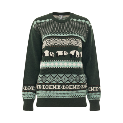 Loewe Intarsia Wool-blend Sweater In Multicoloured