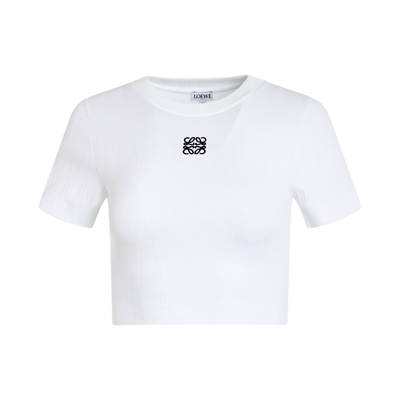Loewe Anagram Cropped Top In White