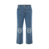 LOEWE WOMEN ANAGRAM CROPPED JEANS