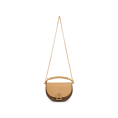 Chloé Marcie Leather Crossbody Bag In Brown