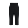RICK OWENS LIGHT WOOL ASTAIRES CROPPED PANTS