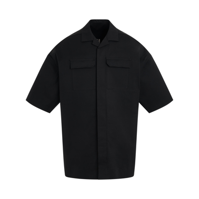Rick Owens Heavy Cotton Magnum Tommy Shirt In Black