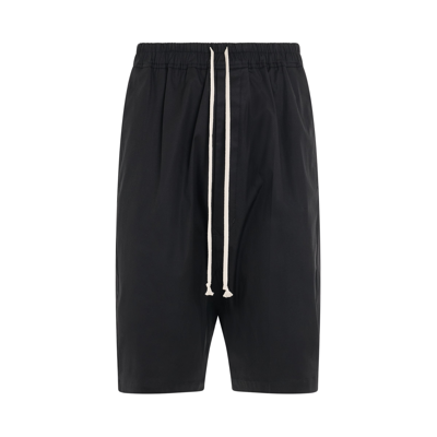 Rick Owens Rick's Pods Leather Shorts In Black
