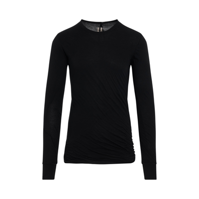 Rick Owens Double Long Sleeve T-shirt In 09 Black