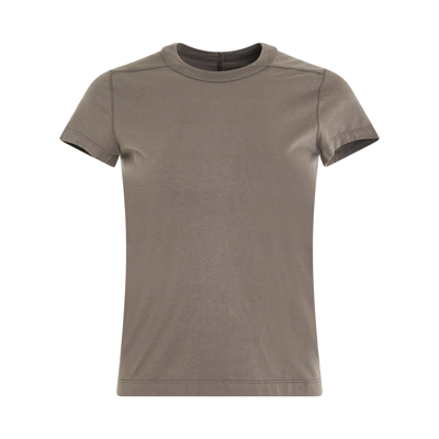 Rick Owens Cropped Level T-shirt In Grey