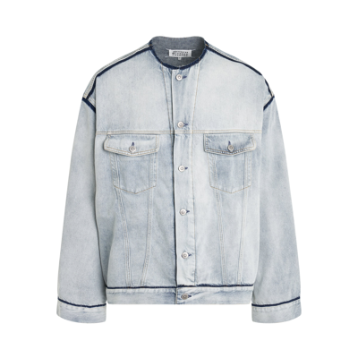 Maison Margiela Man Denim Jacket In Pastel