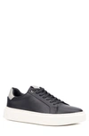 New York And Company Alvin Mens Lace-up Faux Leather Casual And Fashion Sneakers In Black