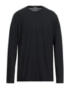 Zanone Man Sweater Black Size 46 Cotton