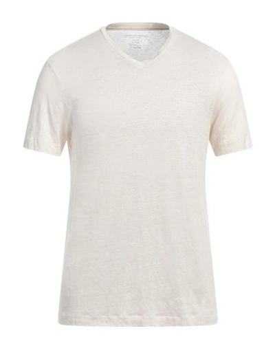 Majestic Filatures Man T-shirt Cream Size M Linen, Elastane In White