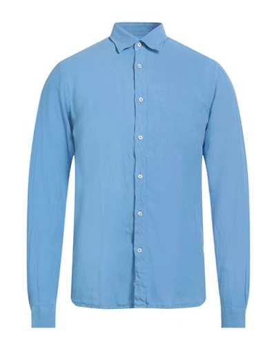 Rossopuro Man Shirt Light Blue Size 3 Linen