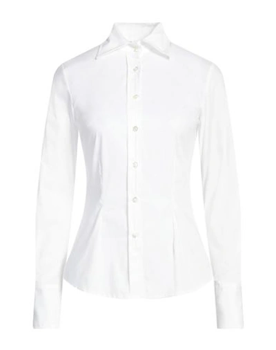 Hopper Woman Shirt White Size 8 Cotton, Polyamide, Elastane