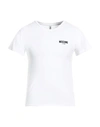 Moschino Man T-shirt White Size S Cotton, Elastane In White