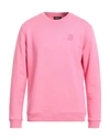 DONDUP DONDUP MAN SWEATSHIRT PINK SIZE M COTTON, ELASTANE