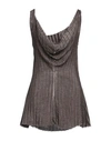 Un-namable Woman Top Dark Brown Size 4 Viscose, Silk In Brown