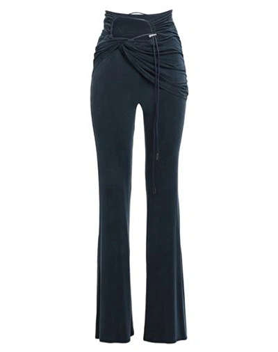 Jacquemus Woman Pants Navy Blue Size 10 Cupro, Elastane