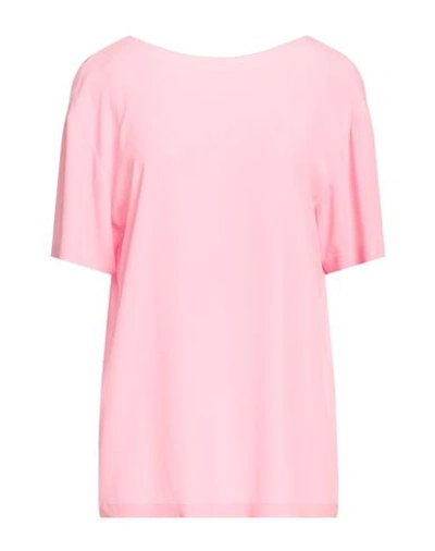 N°21 Woman Top Pink Size 8 Acetate, Silk