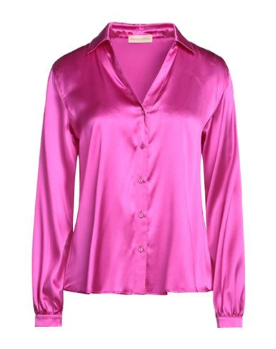 Purotatto Woman Shirt Magenta Size 10 Silk, Elastane