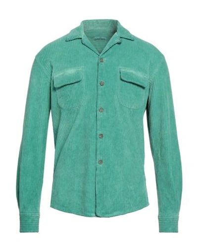 Lost In Albion Man Shirt Green Size L Cotton, Lycra