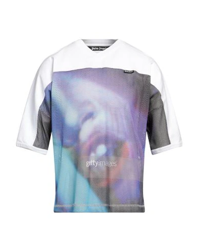 Palm Angels Man T-shirt White Size L Polyamide, Viscose, Elastane, Polyester