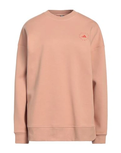 Adidas By Stella Mccartney Woman Sweatshirt Blush Size S Organic Cotton, Recycled Polyester In Pink