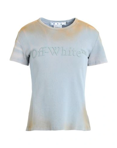 Off-white Woman T-shirt Grey Size 6 Cotton, Elastane