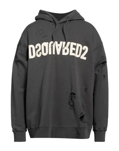 Dsquared2 Man Sweatshirt Grey Size M Cotton, Elastane