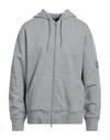 Y-3 Man Sweatshirt Grey Size L Organic Cotton, Elastane In Grey