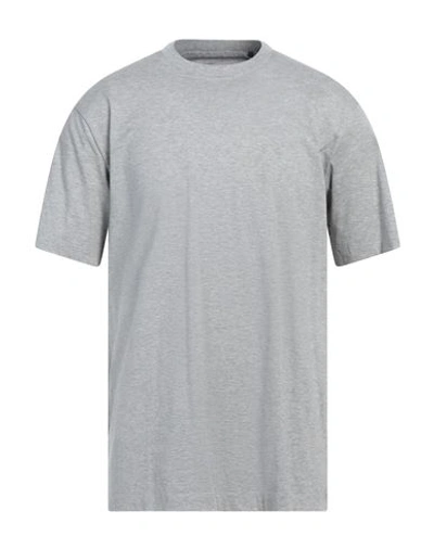 Y-3 Man T-shirt Grey Size L Cotton, Elastane