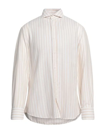 Brunello Cucinelli Man Shirt Beige Size Xl Cotton