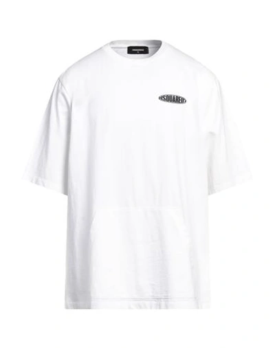 Dsquared2 Man T-shirt White Size M Cotton