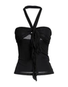 Blumarine Woman Top Black Size 2 Viscose In Black