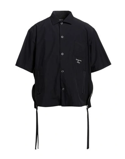 Undercover Man Shirt Black Size 1 Nylon, Polyurethane