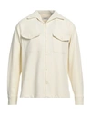 Sandro Man Shirt Ivory Size Xl Polyester, Viscose, Elastane In White