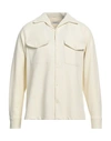 Sandro Man Shirt Ivory Size S Polyester, Viscose, Elastane In White