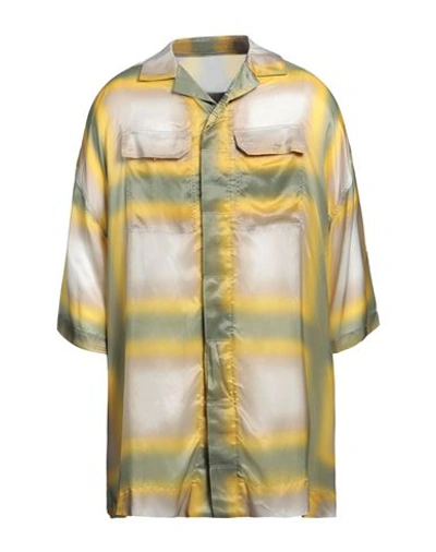 Rick Owens Man Shirt Yellow Size 38 Cupro