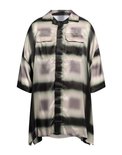 Rick Owens Man Shirt Military Green Size 44 Cupro