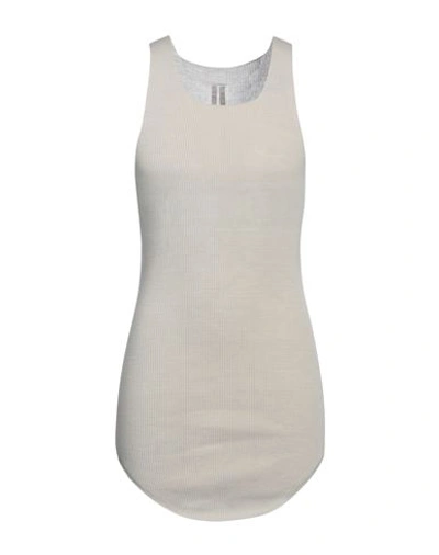 Rick Owens Man Tank Top Light Grey Size Xxl Virgin Wool