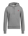 Ami Alexandre Mattiussi Man Sweatshirt Grey Size S Organic Cotton