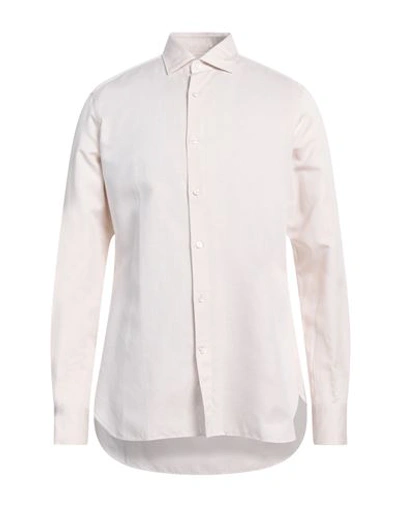 Zegna Man Shirt Ivory Size 16 Cotton, Linen In White